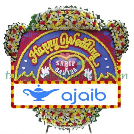 Bunga Papan Happy wedding Flower Crown Tangerang