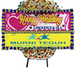 Bunga Papan Happy Wedding Love Celebration Tangerang