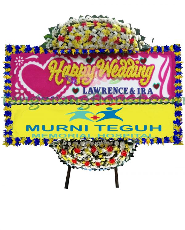 Bunga Papan Happy Wedding Love Celebration Tangerang