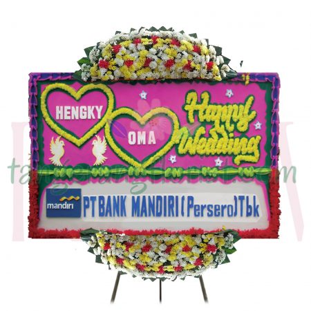 Bunga Papan Happy Wedding Sweet Romance