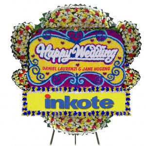 BUNGA PAPAN HAPPY WEDDING